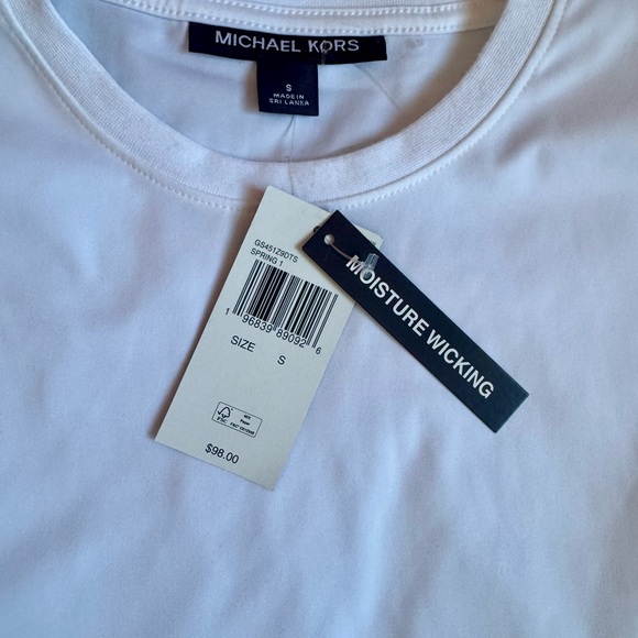 🆕 Michael Kors Men’s Moisture Wicking White Long Sleeve Shirt. Size Small - Picture 3 of 5